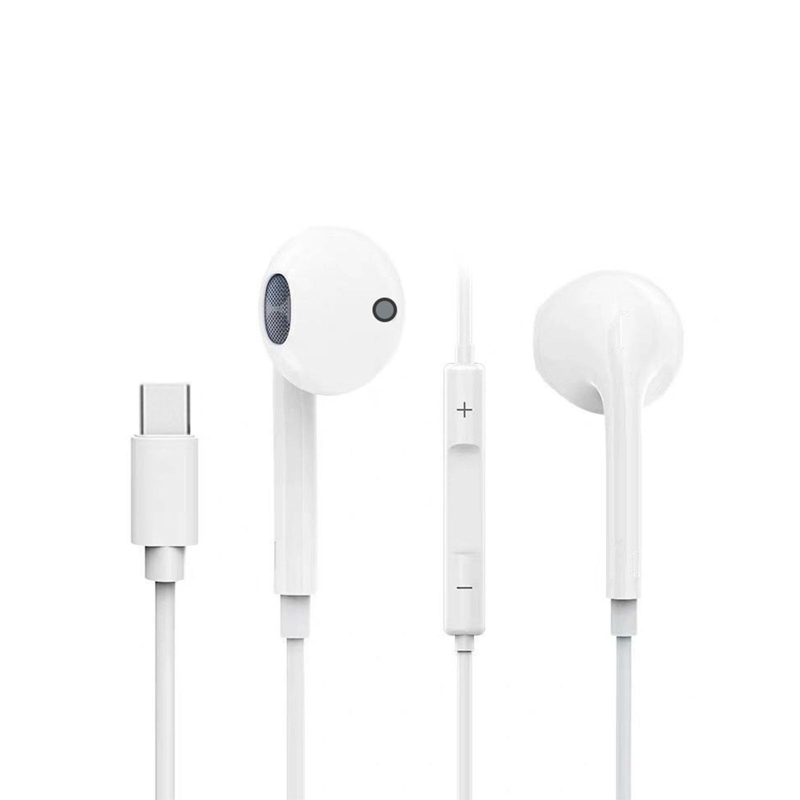 Type-C有線イヤホン 通話対応 リモコン付き マイク付き 音量調整可能 Type Cインターフェース対応 i-Phone15/i-Pad AQUOS Xperia Galaxy arrows OPPO Google対応 ホワイト