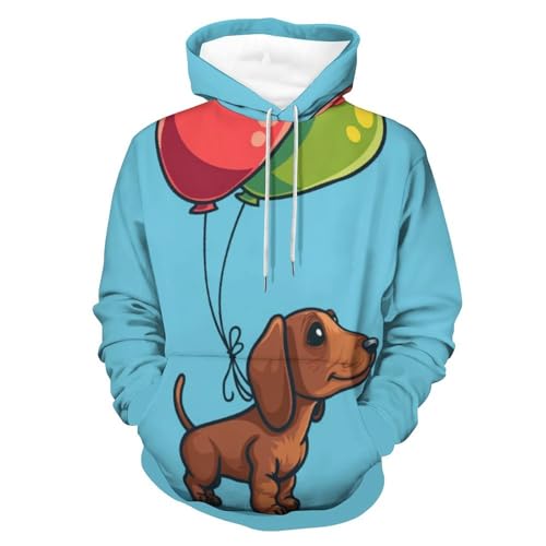 Sweatshirt Chien Ballon original, Pull Manches Longues et Sweat à Capuche d'Automne Taille S