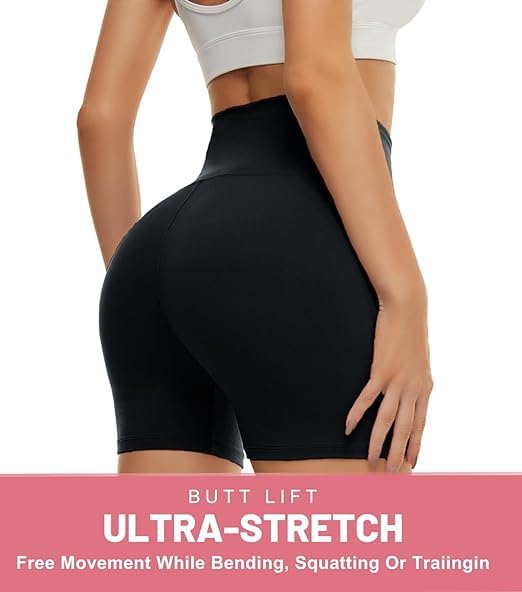 Image of CAMPSNAIL 4 Pack Biker Shorts for Women High Waist - 5 inch /8 inch Tummy Control Soft Athletic Yoga Workout Running Gym Shorts
