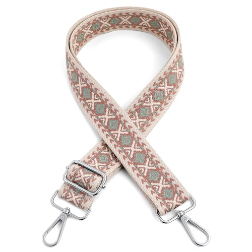AiQInu Correas para Bolsos, 80-140 cm Ajustable Correa Bolso Bandolera, Ancho 3,8 cm, Correas Bolsos Bandolera con Mosquetón, para Bolsos, Correas, Bolsos