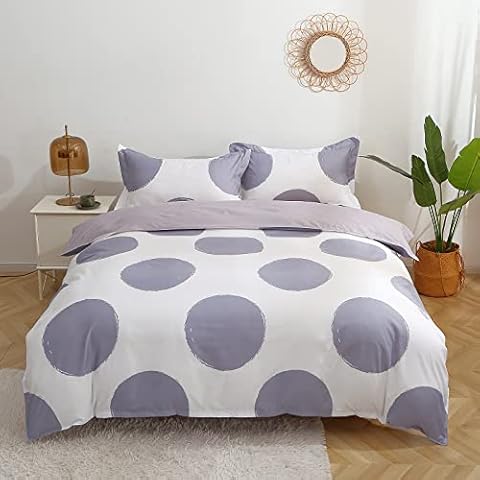 Simple Style Duvet Cover Wave Point Bedding Set Square Diamond Duvet Cover Set 3 Pieces Bedding Set with Duvet Cover Pillowcases Queen King Size. (Pattern2-1, King) Cover