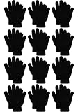 Remifa 12 Pairs Kids Winter Gloves,Valentines Day Gifts for kids Children Warm Magic Knit Gloves for