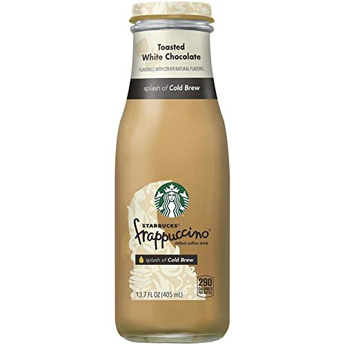 Starbucks Toasted White Chocolate Frappuccino, With A Splash of Cold Brew, Chilled Coffee Drink, 13.7 Fl Oz (Pack of 6, Total of 82.2 Fl Oz)