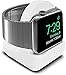 TUCANA Charger Stand Compatible with Apple Watch Charger Series 7/6/SE/5/4ï¼ˆ45mm/44mm/41mm/40mmï¼‰ and Series 3/2/1 (42mm/38mm), Nightstand Mode, Durable Silicone with Non-Slip Stable Base (White)