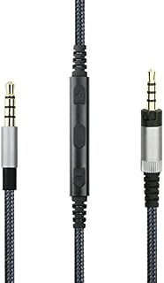 Replacement Cable Compatible with Sennheiser HD4.40, HD 4.40 BT, HD4.50, HD 4.50 BTNC, HD4.30i, HD4.30G Headphone,Remote Volume Control & Mic Compatible with iPhone iPod ipad Apple Device
