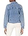 PAIGE womens Rowan With Raw Hem Softest Light Weight Relaxed Fit in Peral Blue denim jacket, Peral Blue, Medium US