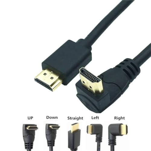 Cable HDMI 4K acodado de 90 grados para pantallas pegadas a la pared de 0.6m 2