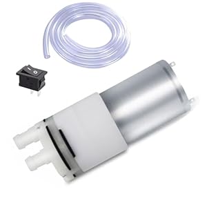 RUNCCI-YUN 6V-12V Micro Motorpumpe, Aquarium wasserpumpe mini, 370 Wasserkühlpumpe selbstansaugend DC 12 V Mini Wasser Saugpumpe,Membranpumpe Geräuscharm,für Tee Maschine Aquarium Wasserspender