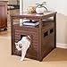 New Age Pet ECOFLEX Litter Loo Standard & Jumbo Sizes, 4 Colors, Moisture and Odor Resistant Enclosure & End Table, No‑Tools Assembly, 10 Year Warranty, Russet Brown, Jumbo