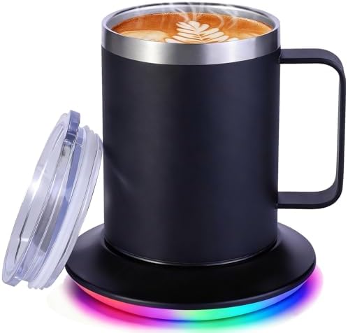 Heated Coffee Mug Warmer Set, 10H Auto Shut Off, 12oz USB Smart E...
