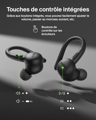 Écouteurs Bluetooth sans Fil Belkin SoundForm ActiveFit - vue 9