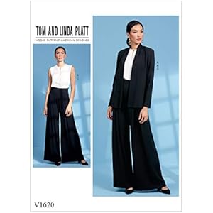 Vogue V1620A5 Women's Unlined Jacket Top and Very Loose Fitting Pants Sewing Patterns by Tom and Linda Platt Sizes 6-14