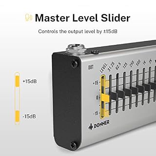 Donner Egaliseur 10 Bandes Pédale à Effets Guitare True Bypass - EQ Seeker – Image 2