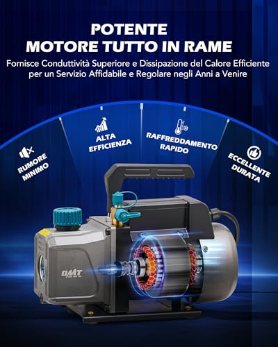 Orion Motor Tech Vakuumpumpe Vakuumkammer mit Pumpe Vakuumkammer Entgasung Harz 3.5CFM mit 19L Edelstahl Vacuum Chamber 100L/min mit Deckel aus gehärtetem Glas 1/4HP 5Pa HVAC-Vakuumgeräte