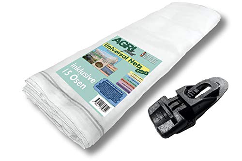 Agriplus - Telo di copertura per piscina [3 x 5 m) [inclusi occhielli professionali riutilizzabili] a maglia fine, resistente ai raggi UV e antistrappo [contro foglie e sporco]