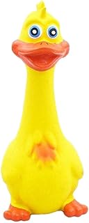 Rubber Chicken Chicken, Novelty Toy Screaming Squeaking Rubber Squeaky Dog Toy Treat Bite Toy Gift for Cat Pets Supply, Yellow 19x7cm