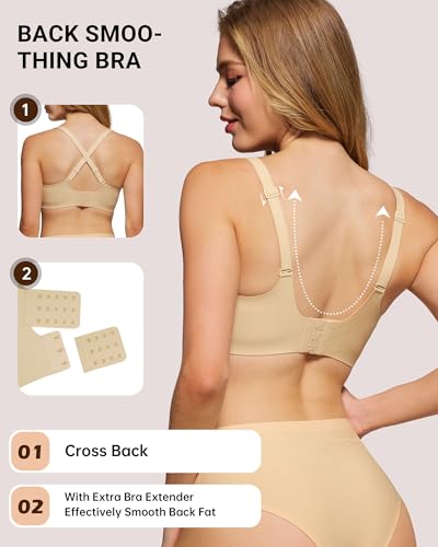 HORISUN V-Neck Lace Trim Jelly Support Wireless Bras (Various) - image 3