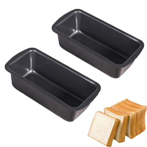 TULEBOLIAN 2pcs Moule à pain,Moule à Pain Antiadhésif,Moule à pain antiadhésif en acier au carbone,19.5 * 9.5 * 6cm,Rectangulaire,Suitable for Ninja dual 400