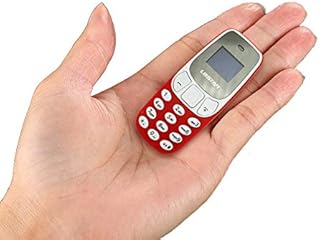 Mini Teléfono Móvil el más pequeño del Mundo con Doble SIM y Cambiador de Voz L8STAR Diminuto Enano (Rojo)