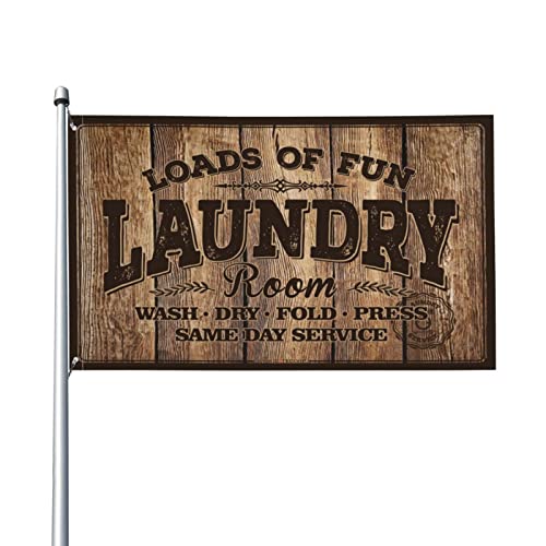 Drapeaux de dortoir pour gars, affiche de blanchisserie et chemin de linge cool