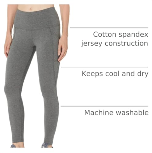 Jockey Women's Cotton Stretch Basic Ankle Legging with Side Pocket Charcoal - image 3