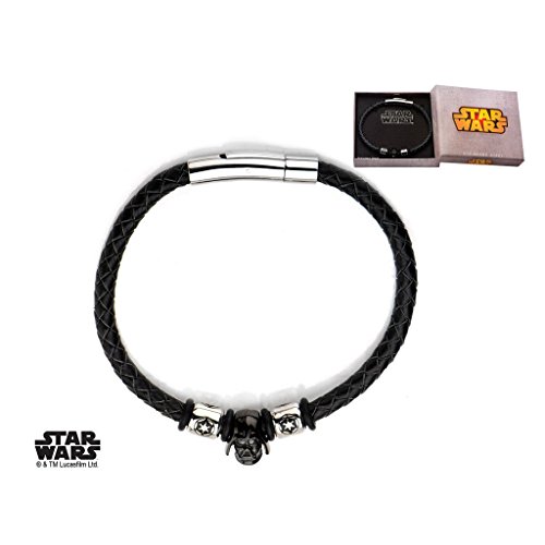Star Wars: Darth Vader And Galactic Empire Symbol Braided Leather Charm Bracelet Stainless Steel #TOP4