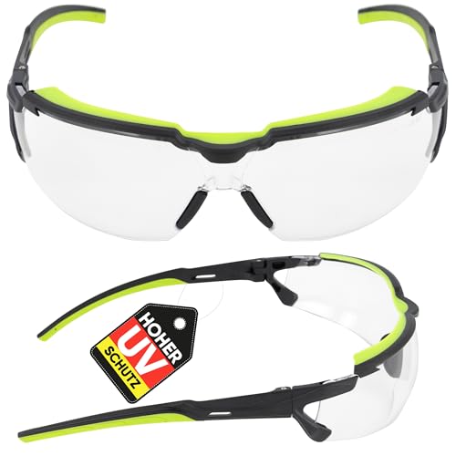 BWOLF EMERALD AF Schutzbrille Arbeitsschutzbrille mit Durchsichtigen Anti-Beschlag und und thermoplastischem Gummi Schutzbrillen Spitzen