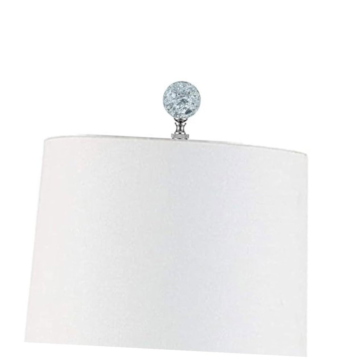 GARVALON 2 Stück Dekorative Lampenaufsätze aus Metall Glas Kristall Kugel Lampenkappen für Tisch Stehlampen Warm Leuchtend Langlebig und Einfach Montierbar