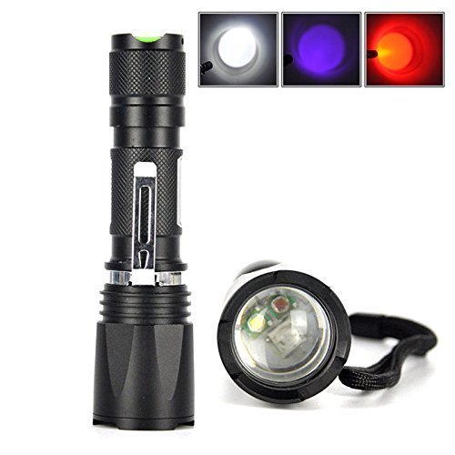 Bestsun Blood Tracker Light Multicolor 2000 Lumens Zoomable White Red Night Vision Lights And Uv Blacklight Flashlight Kit For Hog Predator Varmint Hunting, Cat Dog Pet Urine Detecting, Walking #TOP1