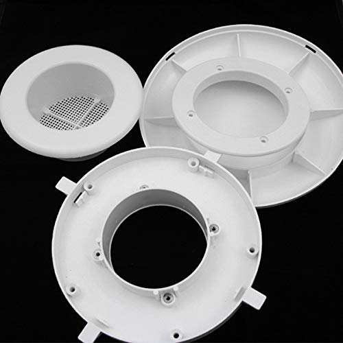 Ventilatore da tetto a fungo, con zanzariera, per roulotte, camper, barca, colore bianco