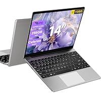 2025 Newest Ordinateur Portable 14 Pouces PC Portable Win11 256 Go Soutien Extension SSD 1TB(TF-512Go) Celeron N4020 Laptop avec 5G WiFi Mini HDMI BT4.2 inclut AZERTY Membrane-Gray