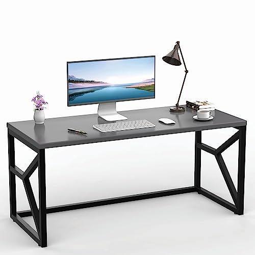 Image of Honey Touch Metal & Wood Workstation Desk for Home Office | Modern Computer Table for PC, Laptop & WFH | Minimalistic Study Desk with Strong Frame