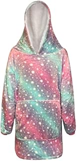 Live It Style It Hoodie Blanket for Girls Oversized Hooded Sweatshirt for Boys Super Soft Fleece Warm Cosy Comfy Jumper for Kids