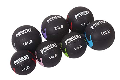 Powert Medicine Ball Weighted Ball For Hiit Workout, Cardio Fitness Exercise & Physical Therapy (E--18 Lbs) #TOP2