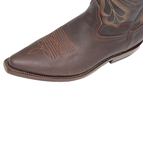Western Shops Mens Genuine Leather Cowboy Boots, J Toe Western Leather Boots3