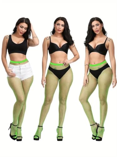 Image of Boolavard Fishnet Stockings, High Waist Tights for Women, Fish Net Tights Ladies Plus Size One Size Fit All