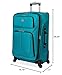 SwissGear Sion Softside Expandable Luggage, Teal, Checked-Medium 25-Inch