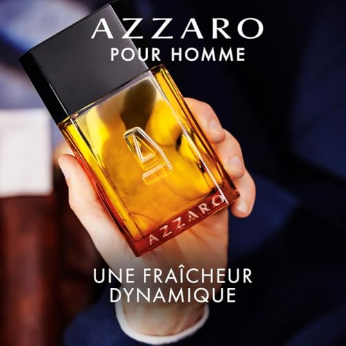 AZZARO Pour Homme - Eau De Toilette Homme - Fougère Aromatique Boisée - Patchouli, Vétiver & Santal - Tenue Longue Durée - Spray Vaporisateur