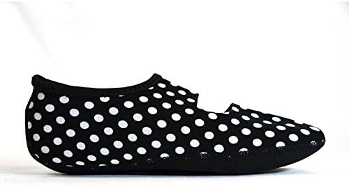 Nufoot Women's Mary Jane Slipper, Black/White Polka Dots, X-Large Review | Image 1
