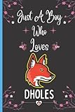  Just A Boy Who Loves Dholes: Perfect Dholes Notebook For Boy, Blank Lined Notebook Journals, Dholes Writing Notes Journal, Notebook Gift For School ... Birthday/Christmas Journal For Boys,vol-10