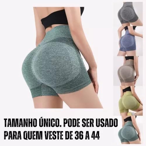 Short Feminino Empina Bumbum – Voo De Águia – Sem Costura, Modelador, Respirável, Cós Alto, Não Tran