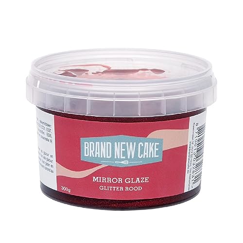 BrandNewCake® Glaseado Espejo con Brillo Rojo 300g - Decoración para Tartas y Postres