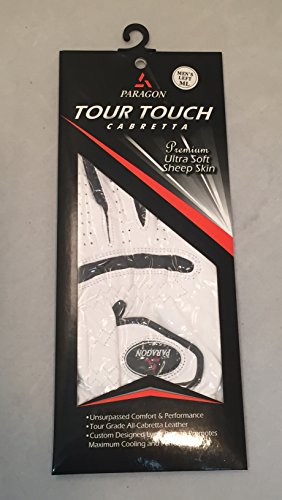 Gant de golf en cuir Cabretta Paragon Tour Touch pour homme main gauche taille ML