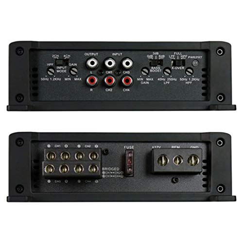 Orion Ztreet 4 Channel Car Amplifier – Class A/B Stereo Power Amplifier 1500 Watt Max 2 Ohm Stable, Bass Boost, Crossover Mosfet Power Supply, Car Electronics Amp, Audio Speakers, Great For Subwoofers #TOP2