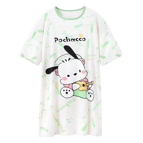 Cartoon Nightgowns for Women Girls Short Sleeve Sleep Shirt Nightshirts Summer Sleepwear Pajama Dress House Dresses