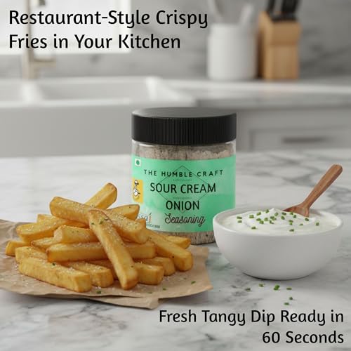 The Humble Craft Sour Cream Onion Seasoning Powder - Popcorn, Salads, Pasta, Fries, Finger Chips, Dips, Masala & More - 100Gms