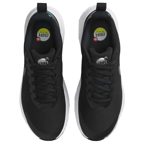 Nike Air Max Nuaxis Women's Shoes (HF1233-003, Black/White/Metallic Silver/Metallic Dark Grey) Size 6.5