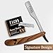 Facón Straight Razors for Men - Professional Barber Straight Edge Razor Kit with 100 Blades, Wooden Stainless Steel Barbero Shaver for a Smooth & Precise Shave, Premium Barber Razor for Men's Shaving