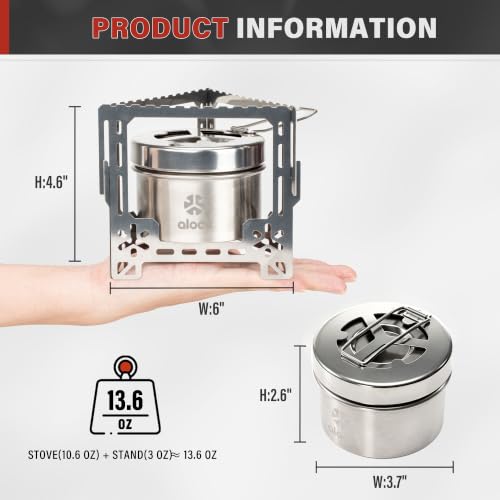 Image of ALOCS 2250W Alcohol Stove Set with Foldable Stand Camping Stove