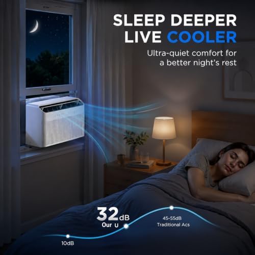 U-Shaped Window Air Conditioner, Cools 250 Sq Ft Inverter Window AC - 1